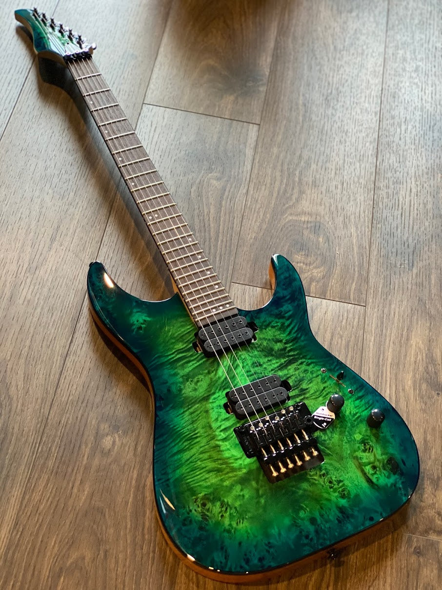 Schecter C-6 FR PRO in Aqua Burst – nafiriguitar.com