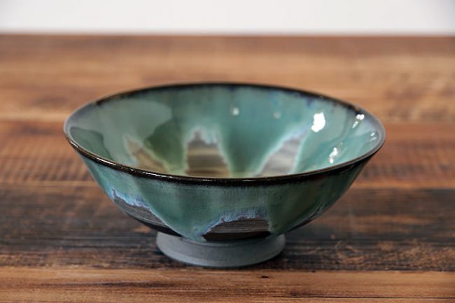 丹波立抗焼 直作窯 美しい釉薬の流れの陶器壺