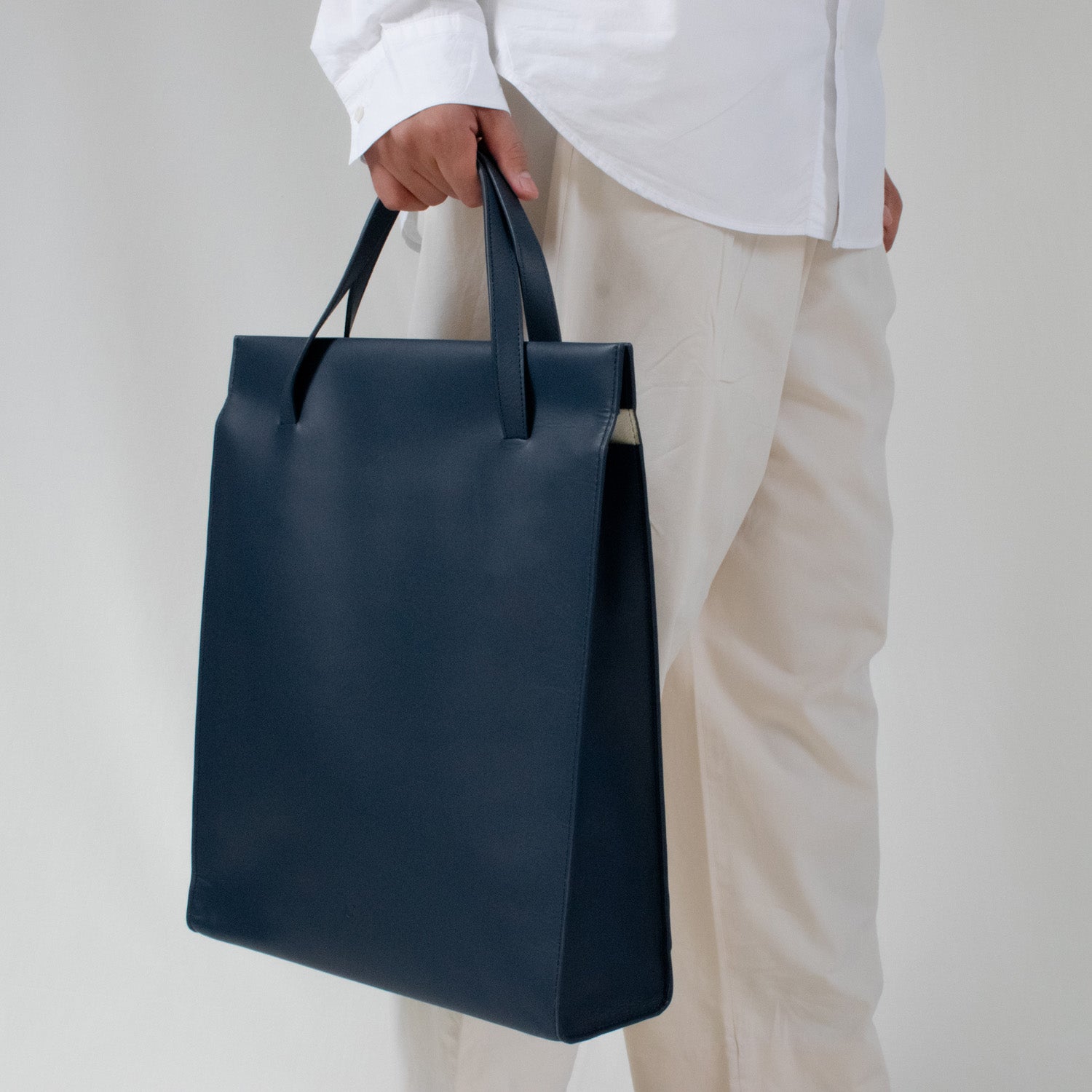 NAVY GOD ONLY KNOWS SHOLDER TOTE BAG