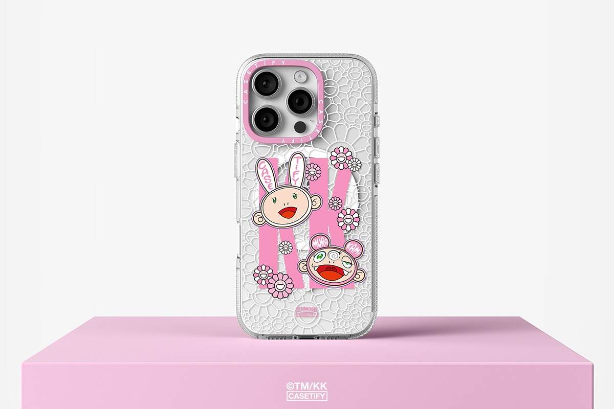 ケースティファイ×村上隆「カイカイ＆キキ」のピンクスマホケース
