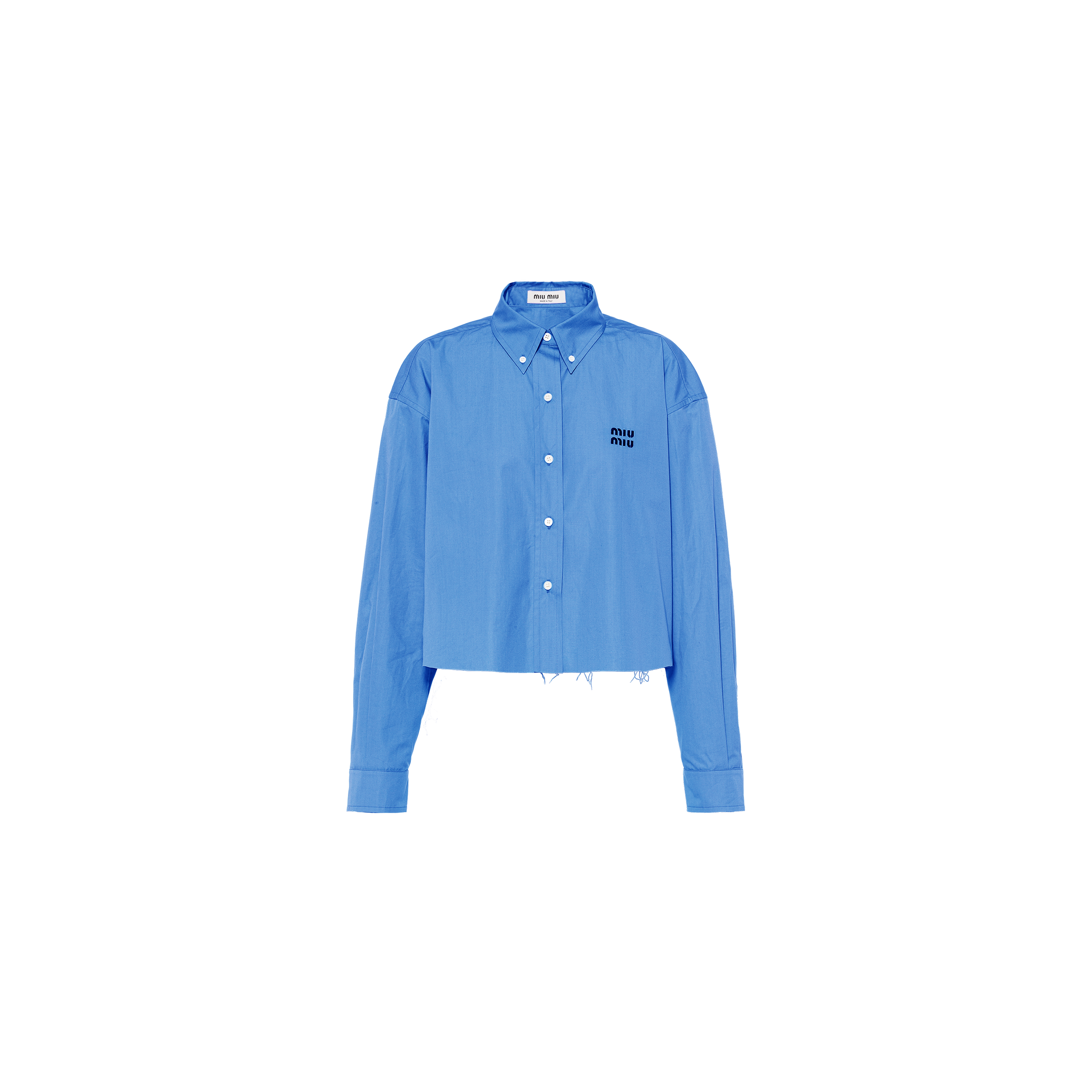 Sapphire Blue Poplin Shirt | Miu Miu