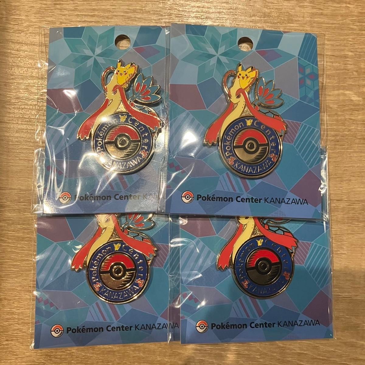 即日発送】ポケモンセンター カナザワ ロゴピンズ 4個セット
