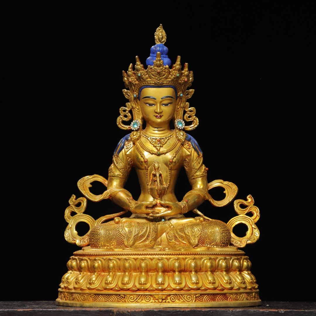 祖父蔵出 保管委員会共箱 中国清時代 銅製仏像様※激安骨董