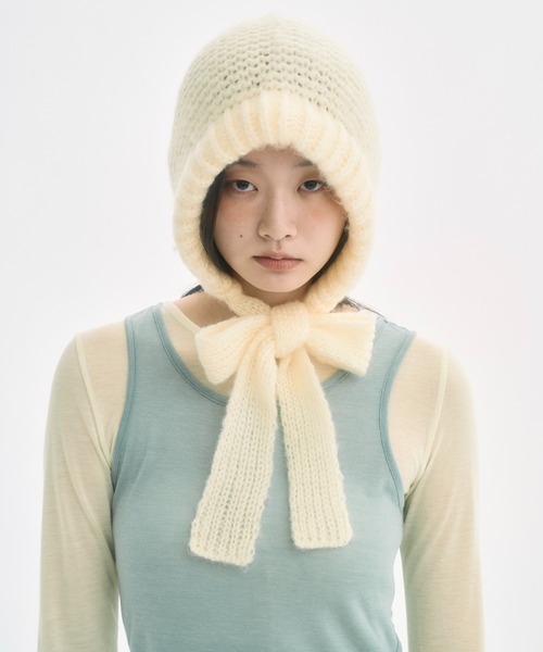 ribbon balaclava / リボンバラクラバ（ニットキャップ/ビーニー