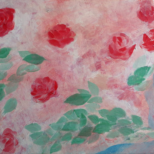 絵画 油絵「amour」
