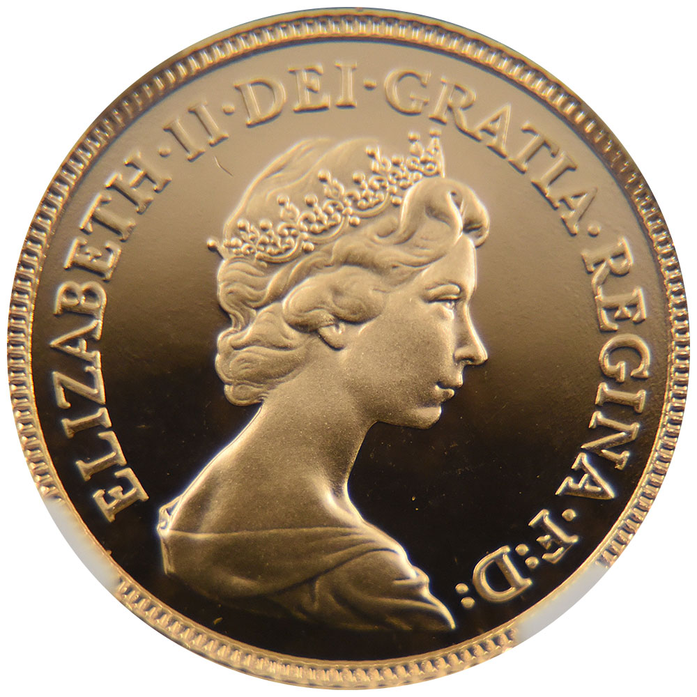 イギリス 1983 エリザベス2世 1/2ソブリン 金貨 NGC PF 69 ULTRA