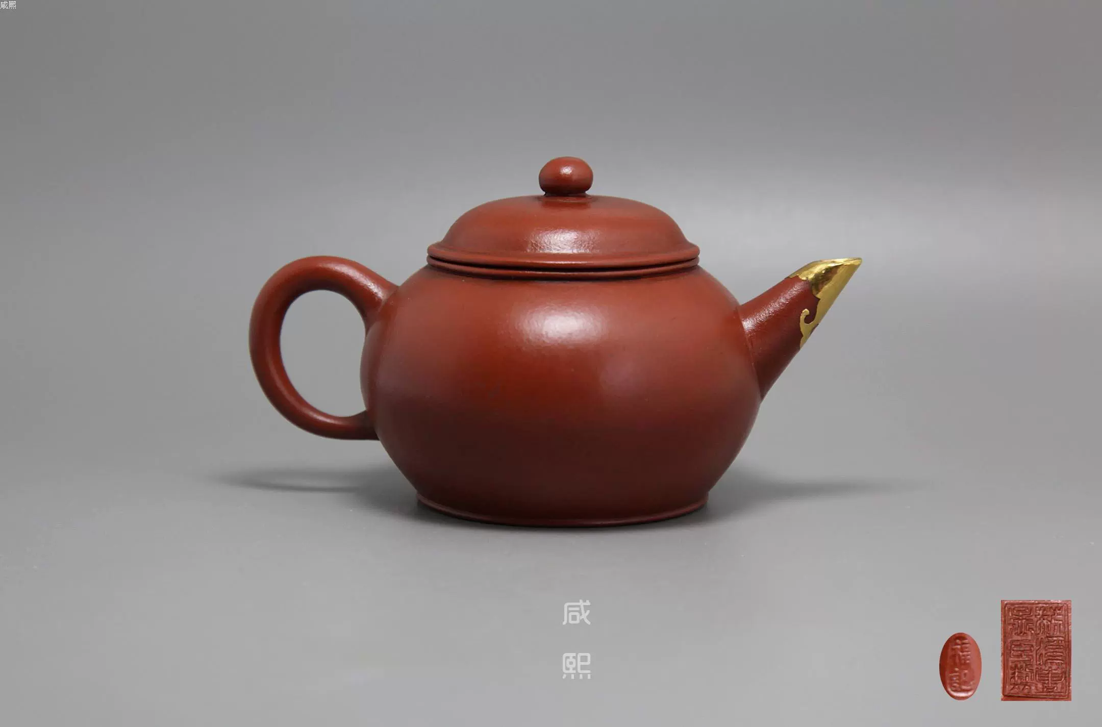 氷】中国美術 宣興紫砂款 朱泥 紫砂 在銘 急須 茶壺 煎茶道具