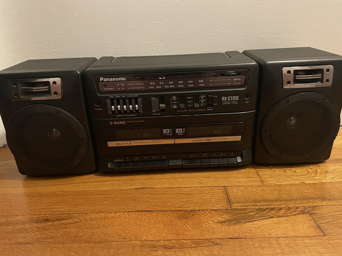 Vintage Panasonic RX-CT810 AM/FM Radio Tape Player w/ Removable