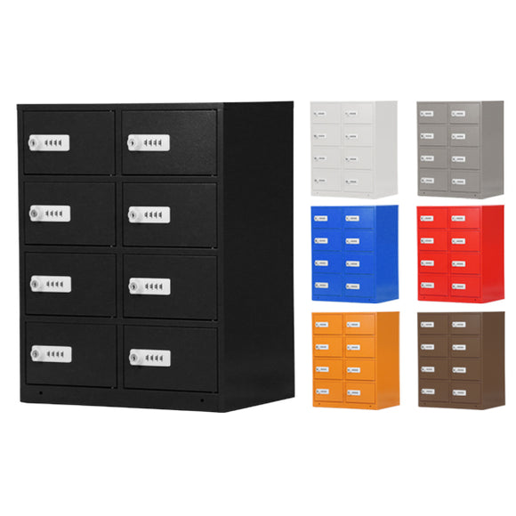 ロッカー 貴重品ロッカー おしゃれ 8人用 完成品 ダイヤル錠 選べる