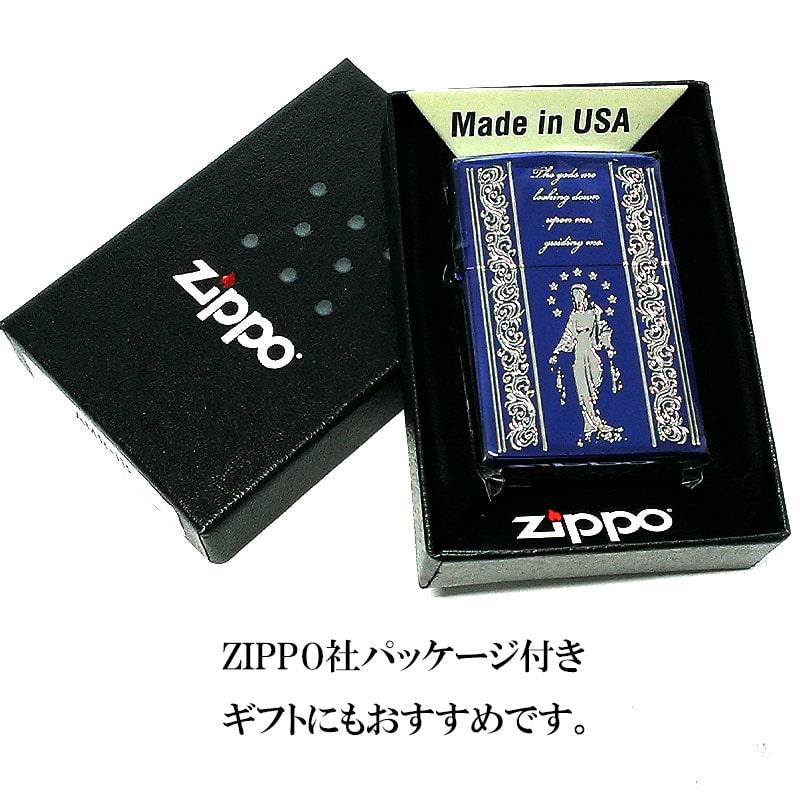 ZIPPO（ジッポー） ライター マリア ジッポ ブルー＆シルバー AveMaria