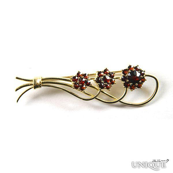 30％OFF】 【ボヘミアン・ガーネット】 ブローチ （シルバー925使用