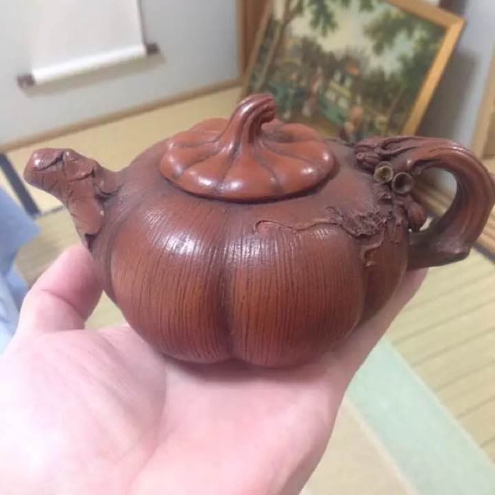 朱泥 急須 南瓜壷 唐物 茶道具 朱泥 急須 南瓜壷 唐物 茶道具