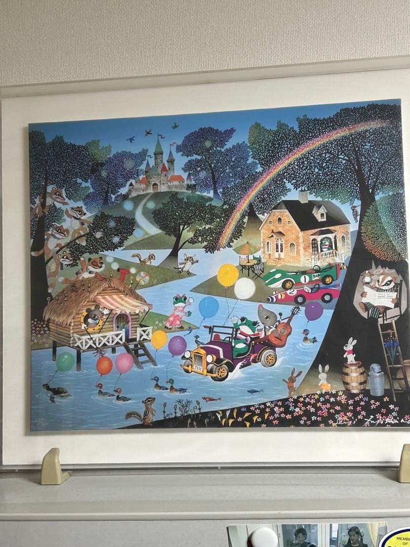 「ケロヨンのユートピア」藤城清治　版画^_^ 藤城清治・「ケロヨンのユートピア」FSM-69 ジクレー版画 - メルカリ
