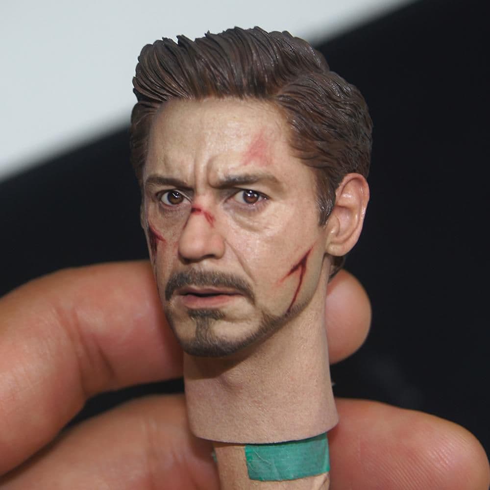 トニー アベンジャーズ3 フィギュアヘッド 傷跡付き トニー・スタークの顔パーツが付属！ 「アベンジャーズ」より