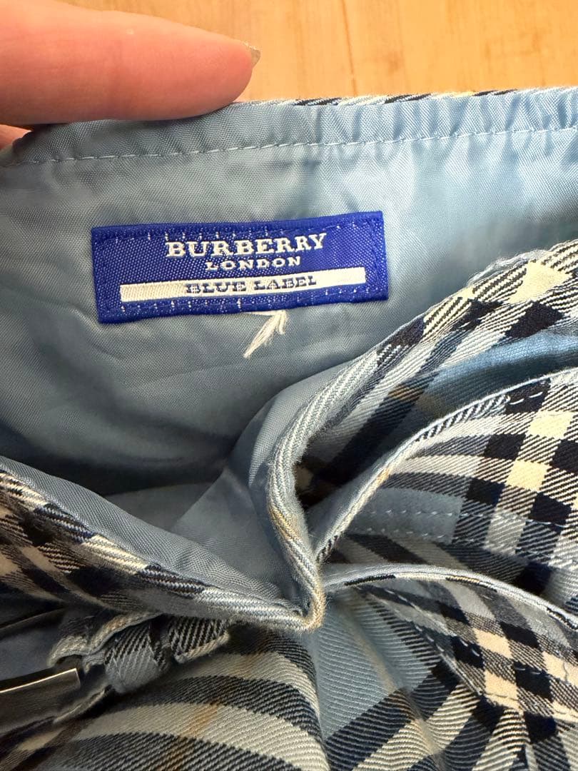BURBERRY BLUE LABEL チェック柄フレアスカート　36