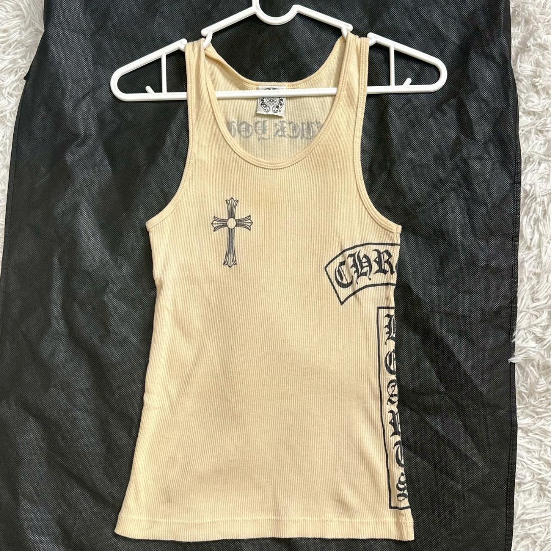 クロムハーツ オールドTバーロゴプリント ノースリーブ タンクトップ クロムハーツ オールドTバーロゴプリント ノースリーブ タンクトップ