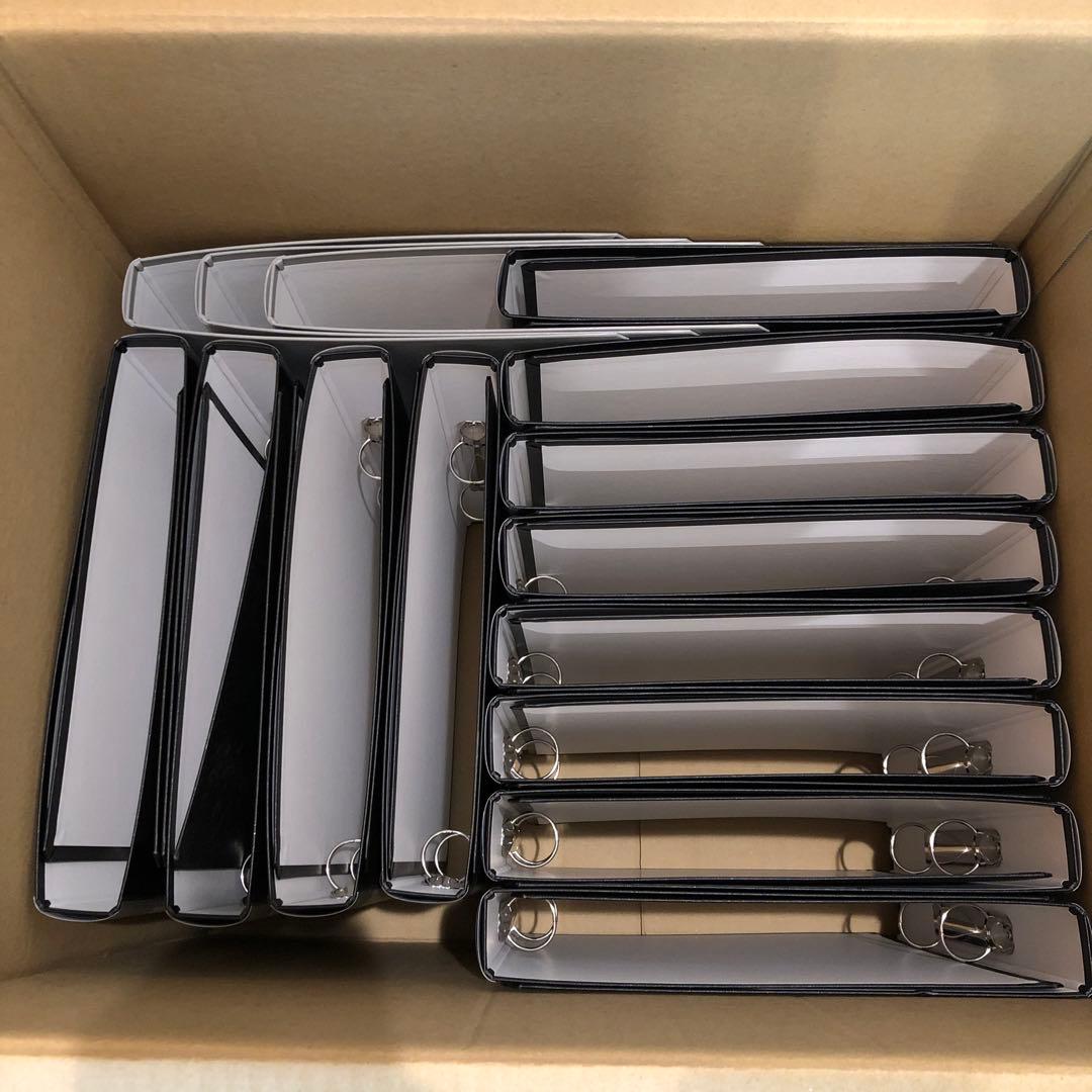 Ｄ-RING FILE ブラック　グレーセットまとめ売り37冊 PP貼Dリングファイル グレー｜文具事務用品・推し活グッズ・生活雑貨の