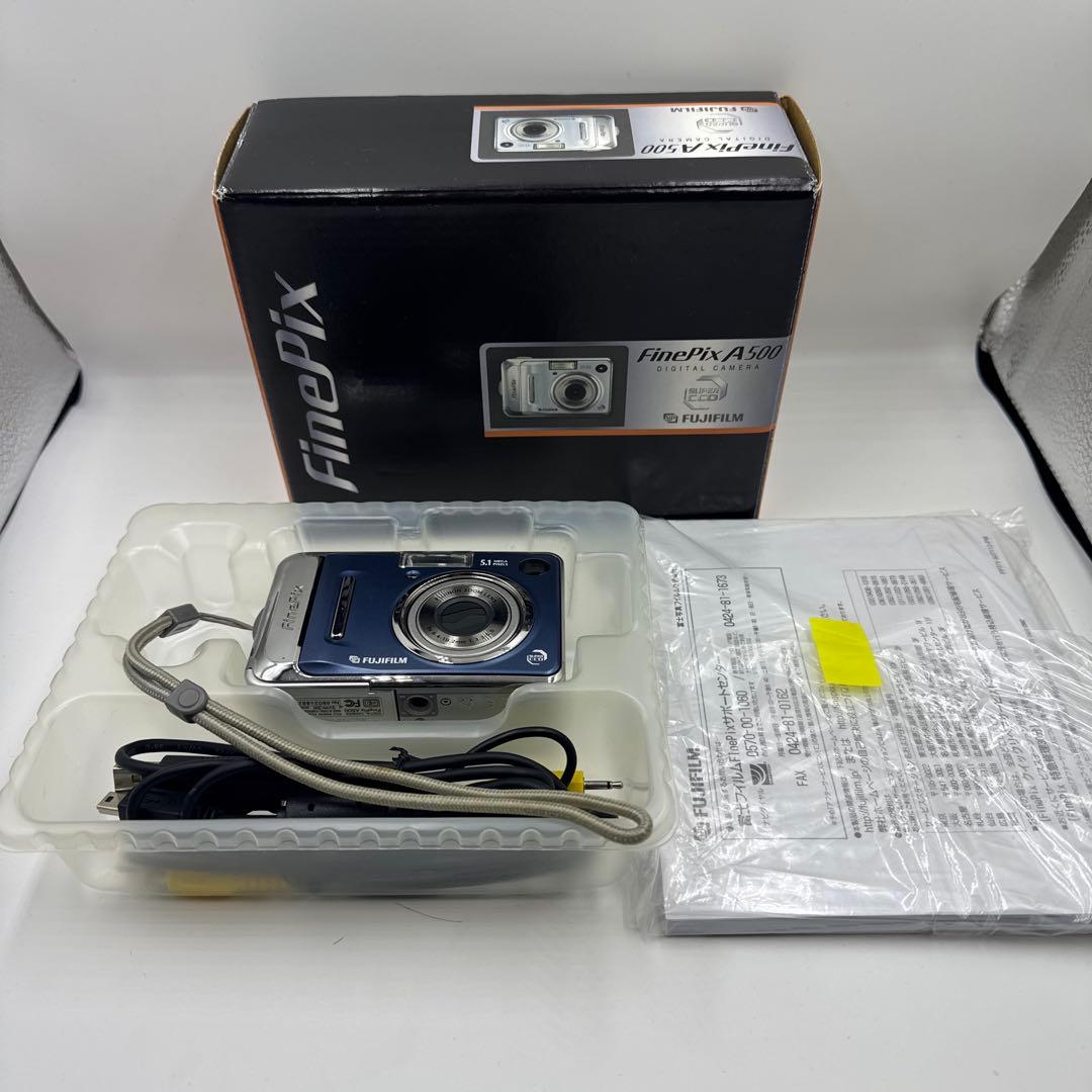 【希少】FUJIFILM FINEPIX A500 ブルー 乾電池 付属品多数 希少】FUJIFILM FINEPIX A500 ブルー 乾電池 付属品多数