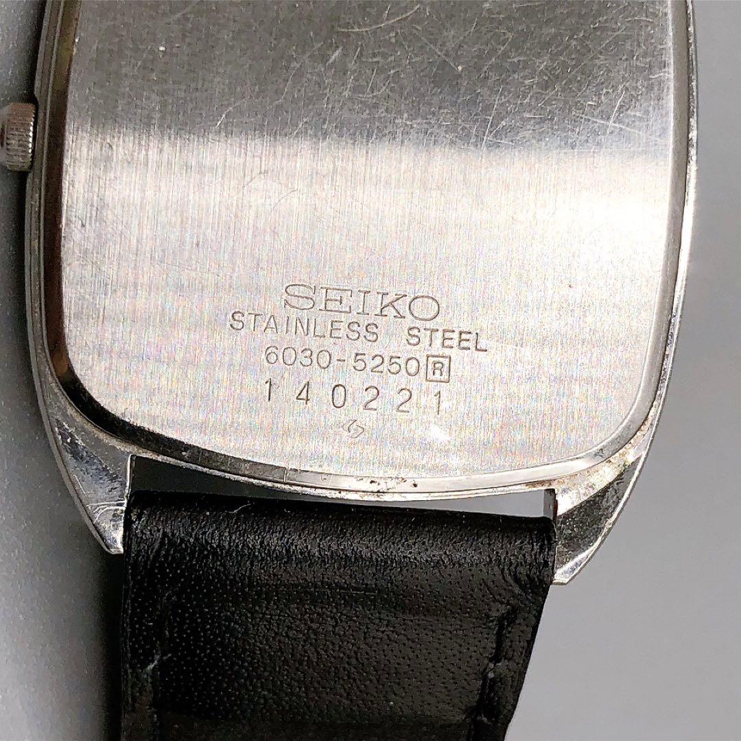 SEIKO Dolce クォーツ 腕時計 6030-5250 スクエア シルバー