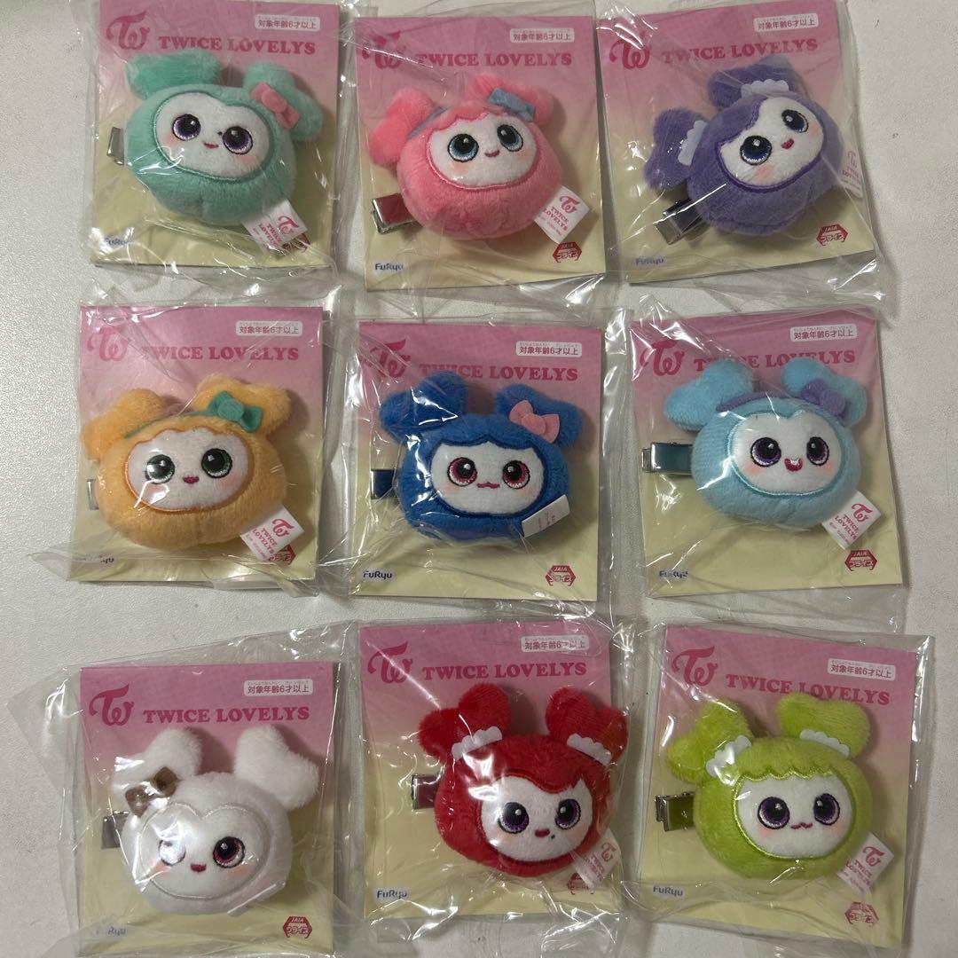 GIGO限定　TWICE LOVELYS ぬいぐるみヘアピン　コンプセット GIGO限定 TWICE LOVELYS ぬいぐるみヘアピン 6種 twice lovelys