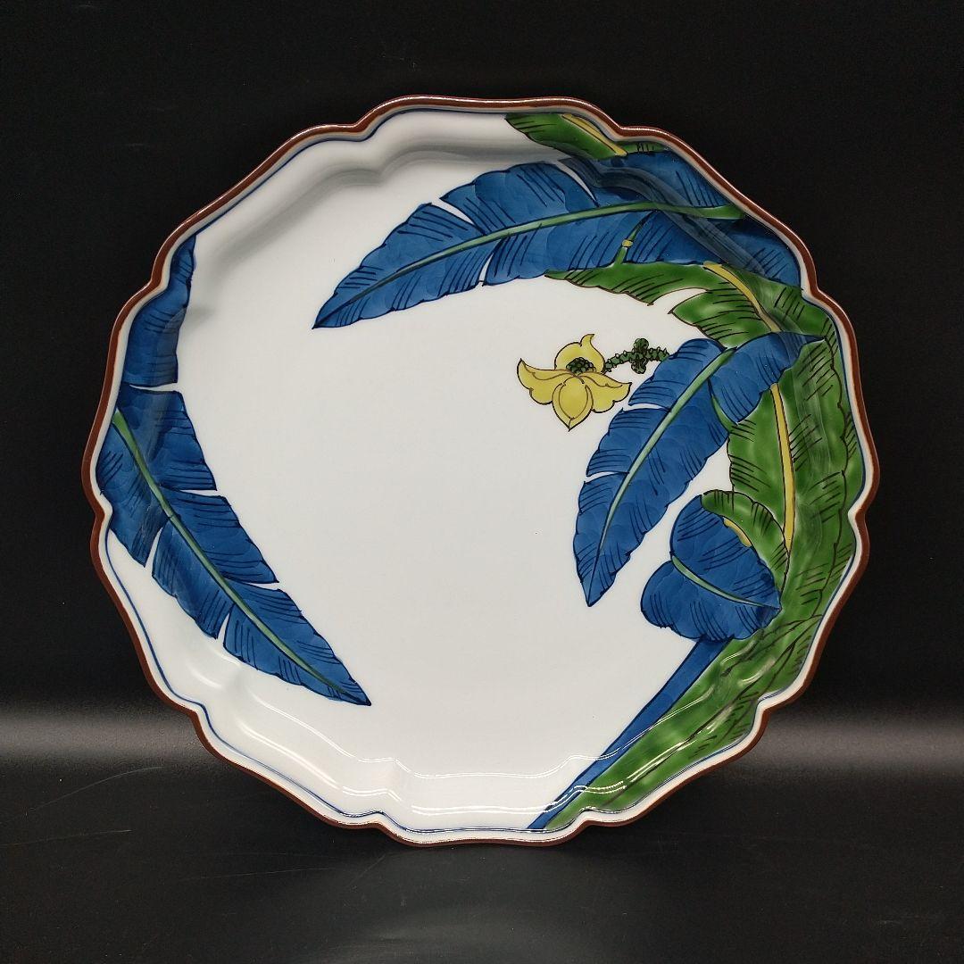 有田焼 染錦芭蕉絵 源右衛門 飾り皿 プレート 窯 染錦芭蕉絵 小皿（楕円） ｜ 有田焼の源右衛門窯公式オンラインショップ