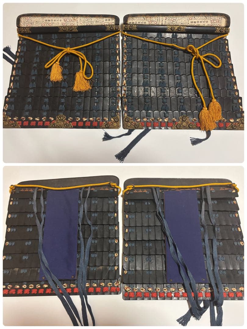 美品！丸武工房製　等身大甲冑　紺糸威伊予札二枚胴具足