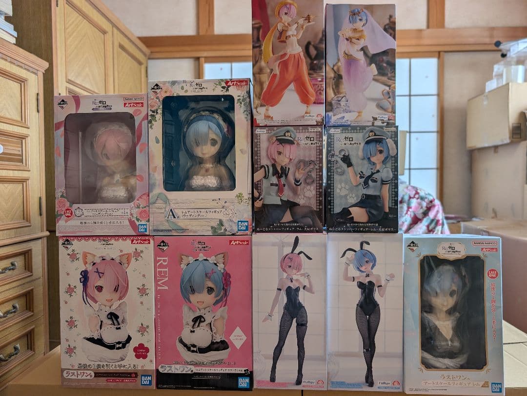 一番くじ　リゼロ　レムアートスケールフィギュア　ラムアートスケールフィギュア 一番くじ リゼロ レムアートスケールフィギュア ラムアートスケール