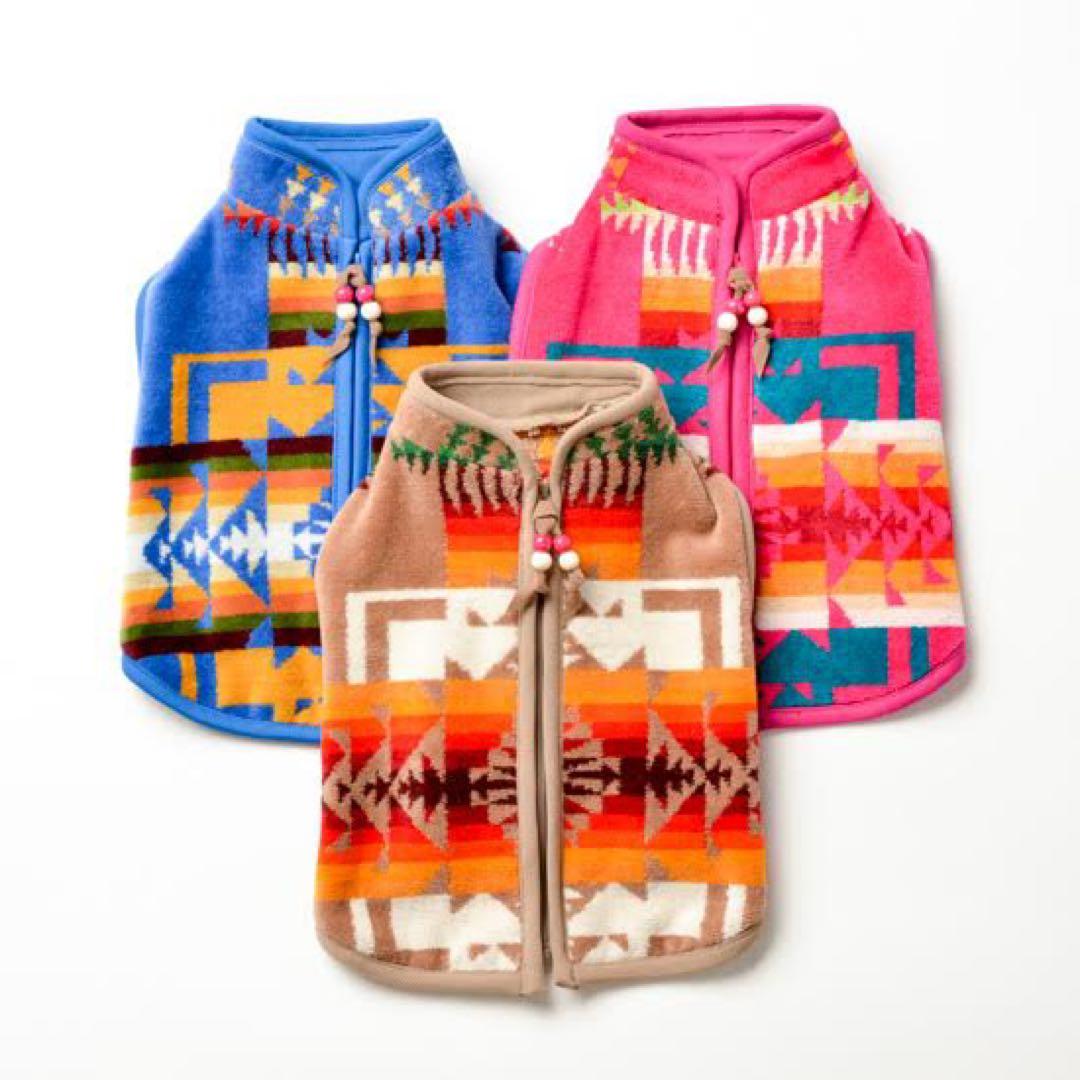 PENDLETON×entourage別注のドッグウェア犬服／ベージュ 新品PENDLETON×entourage別注ドッグウェア／赤×ベージュ 【公式通販】