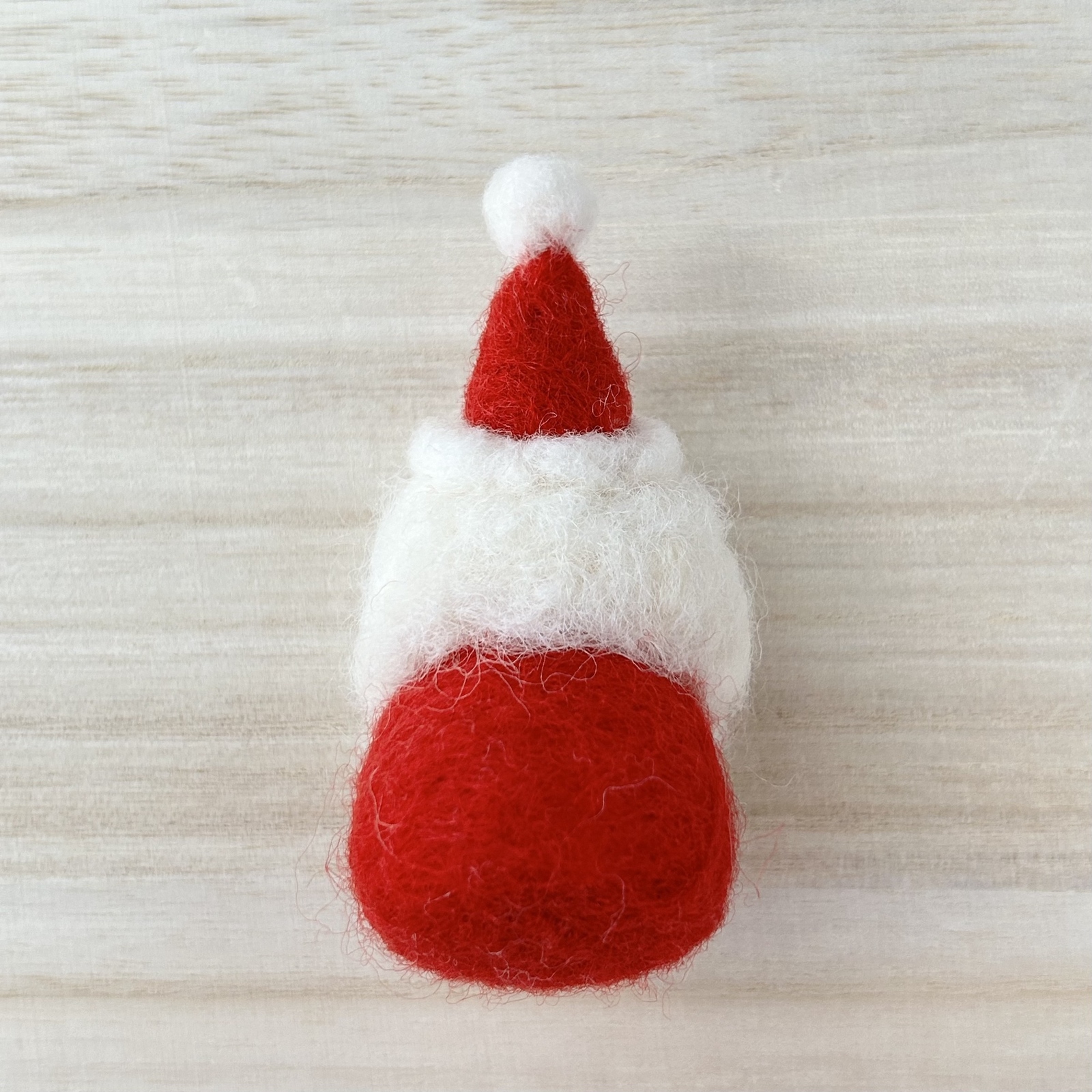ラスト1点】もふもふおひげのサンタさん クリスマス 羊毛フェルト
